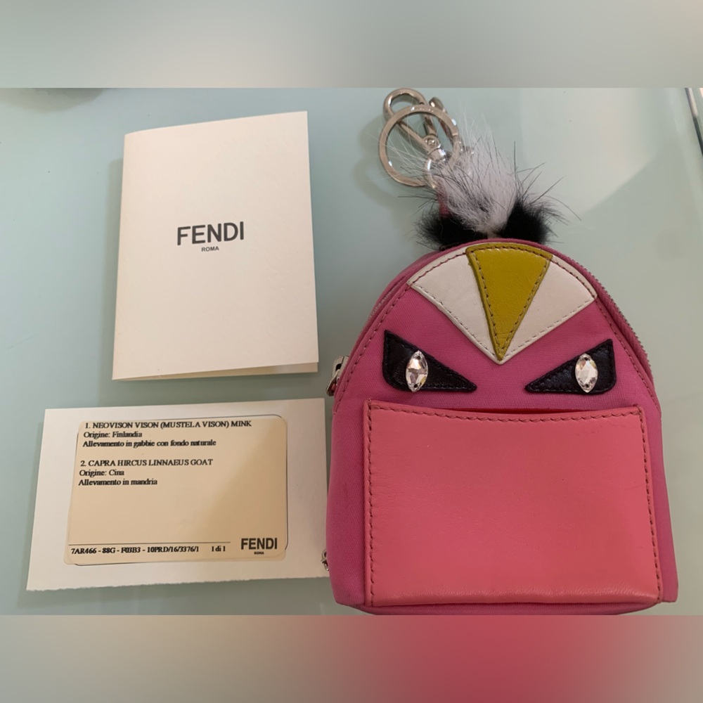 Fendi Monster Bug Bag Pink Backpack Charm